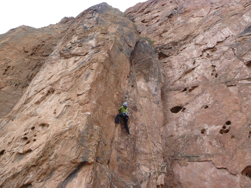 Karen taking a lap on the super fun crack.