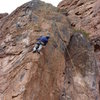 Dan near the top of the wonderful arete.