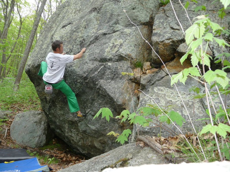 Rain Days, V1 5 minutes down 'the logging road ' on the uphill side of road.