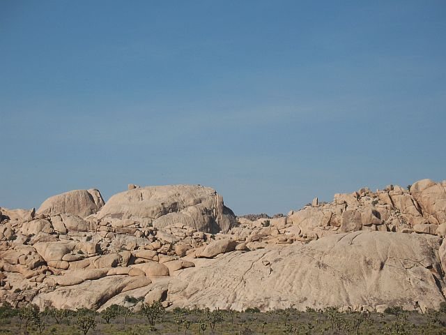 Idyllwild Dome with the Astro Domes and Bed Rock in the distance, Joshua Tree NP