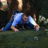 Nick leading, trying to decipher the crux.