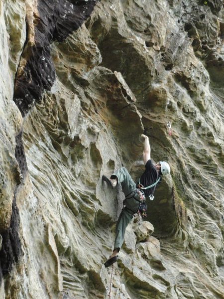 Latching onto the lie-down rest ledge on Night Moves.