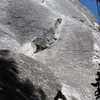 Church Bowl Lieback; looking up at "the business portion" of the route.