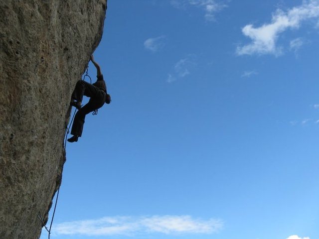 W. S. right after pulling the crux.