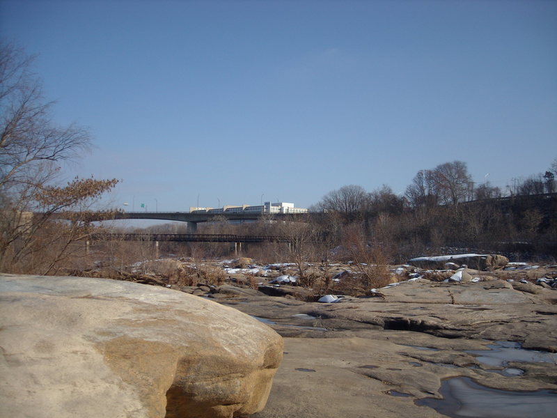 More rocks in the river.