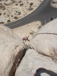 Sadie on Upper Right Ski Track.