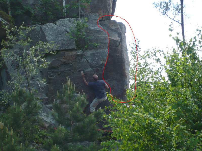 Project Arete circled in red, right of Mike.