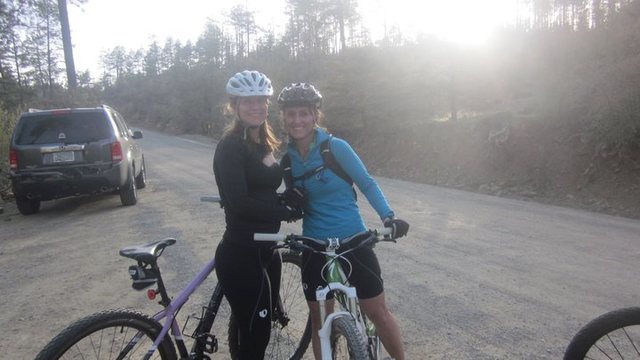 Mtn biking with BFF