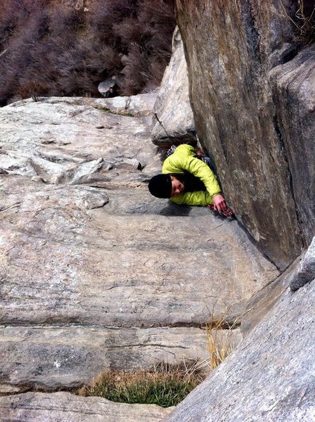 1st pitch of the Standard Route.