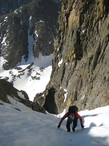 James, about half-way up the route.