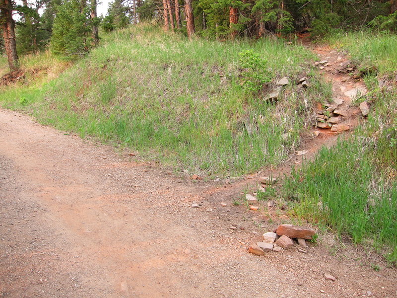 The obvious climber's trail that leads up to Seal Rock.  Cairned when we were there.