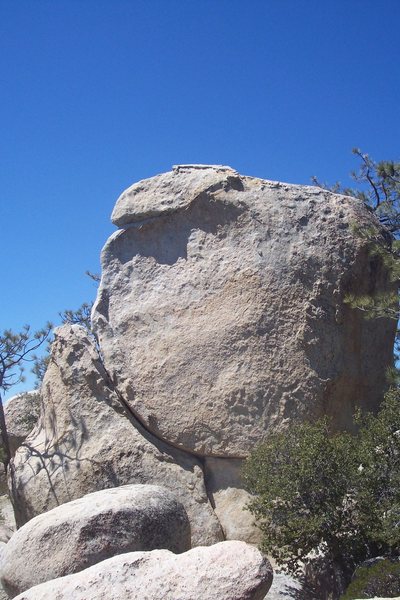 Bolted route, follow crack up left to bolts. Crux is at the top...