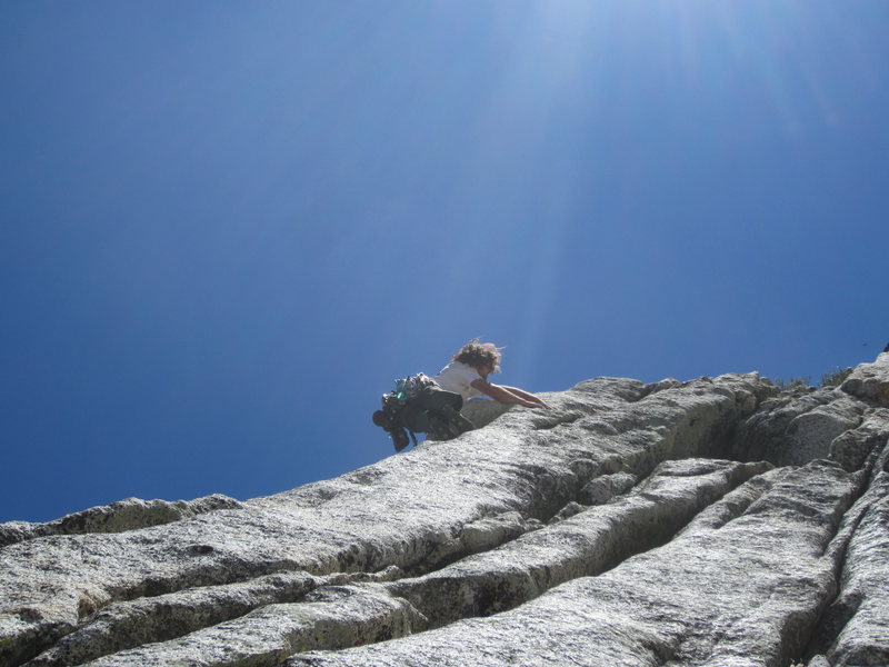 An unknown climber on Edgehogs.....great position. This was taken on Sunday June 12th of 2011......