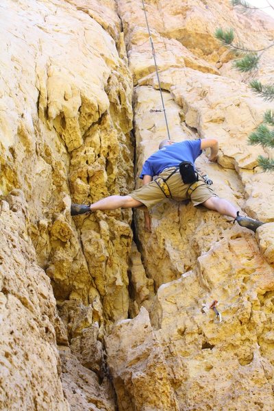 Ryan below the second bolt on Barney.