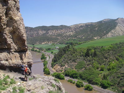 Hiking back to the car, the first 2 routes are just to the left of me.