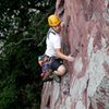 Ryan engaging the brintons step across. A very spicy 5.6 move. Photo: Giulia Bartolotta