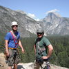 Ree and I on top Swan Slab Gully<br>
Photo by Kara