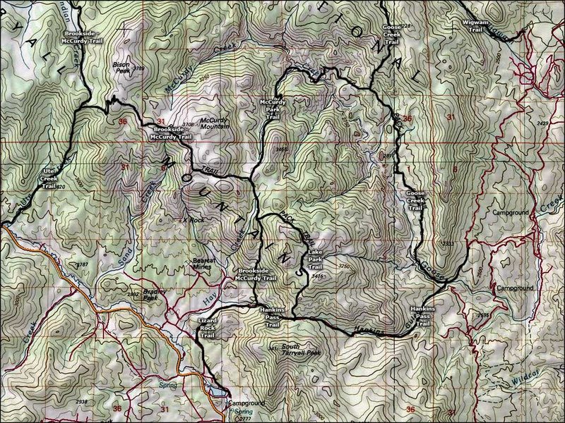 South Lost Creek Wilderness, with Goose Creek trail.