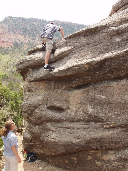 The easy scramble to gain the top/get down.