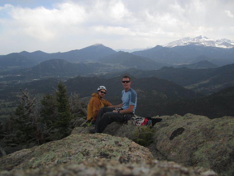 Tony Maul and I at Lumpy Ridge.  June 11th 2011.  Mainliner 5.9.  Photos by Tony