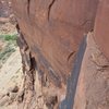 A view of the ledge littered with rocks.