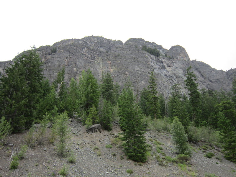 Goat Wall as seen from the Prime Rib approach parking area.