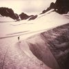 Paul Cornia on Dinwoody Glacier, Wind Rivers, Aug 1984.