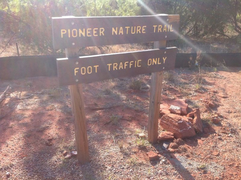 This is the sign at the trailhead.