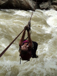 The tyrolean is still in, 7/7/11.  It's a bit more work coming back.