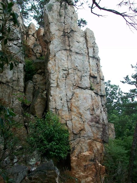 The North Face Left goes up the middle of the pinnacle.