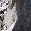 View of the 2nd pitch belay. 