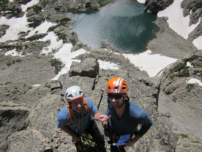 Carl and Justin atop pitch 4, great perch.