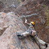 Climbing the Yellow Spur, Eldorado Canyon, CO.