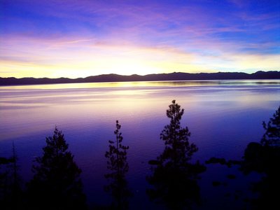 December sunset from just south of Sand Harbor. No photoshop! This is just how it came out on my camera- it was that incredibly beautiful.