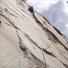 Josh at what felt like the crux of pitch 3.