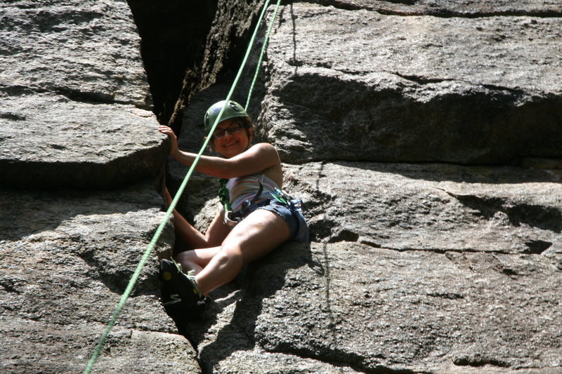 Comfortable butt hold on the Boston Route in the Gunks