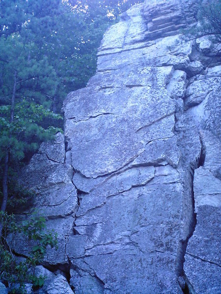 Copper Heads goes up the crack on the right side.