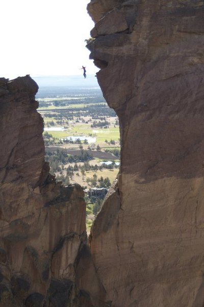 My first highlining, Smith Rock, Oregon