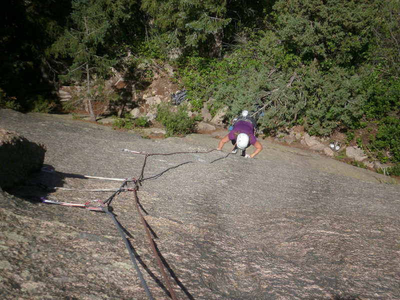 Cindy warming up the calves for a nice day of slab dancing....