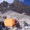 Camp on the Lower Saddle of the Grand Teton.