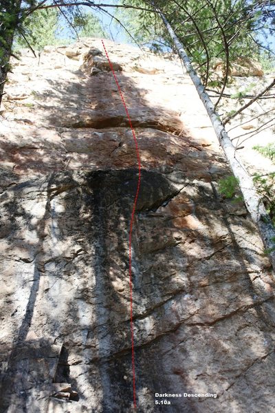 Darkness Descending 5.10a, Topo