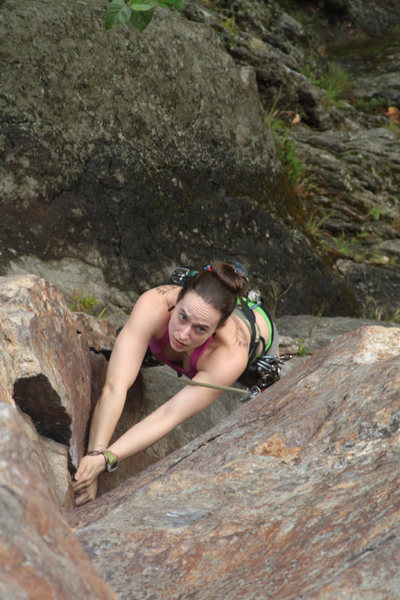 nicole looking up the corner