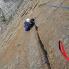 One of the 5.10 pitches, yeehaw!