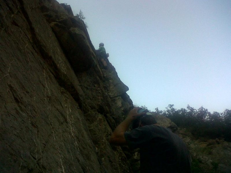 Tyler at the euro roof.