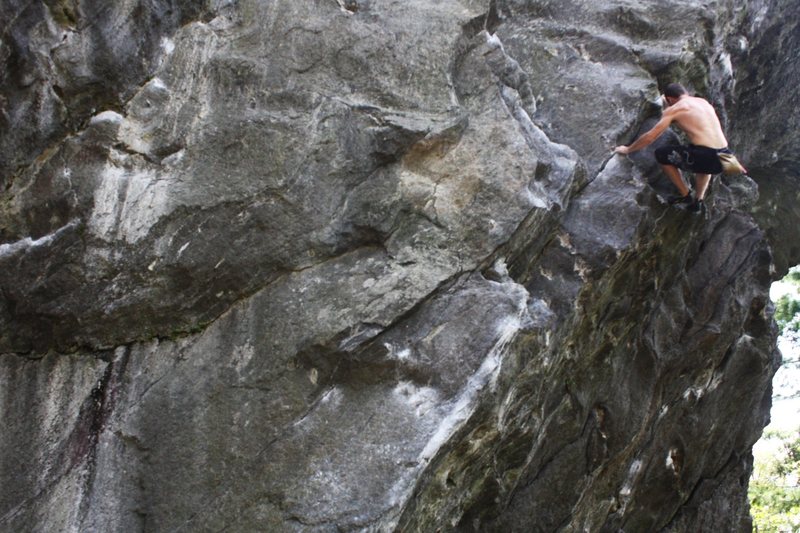 Tim Deroehn "bouldering" as he put it, Social Outcast.<br>
<br>
