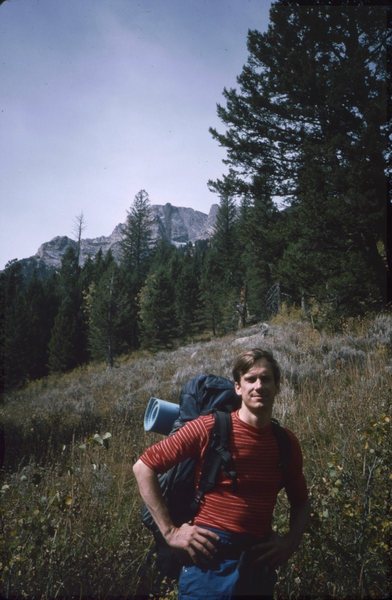 Roger approaching Mt Moran (1987)