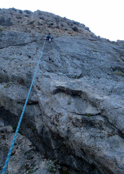 Andy cleaning the route.