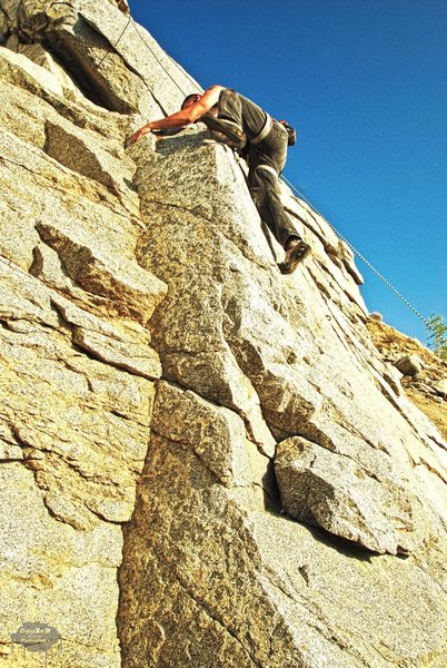 Chris A is about to approach the crux.