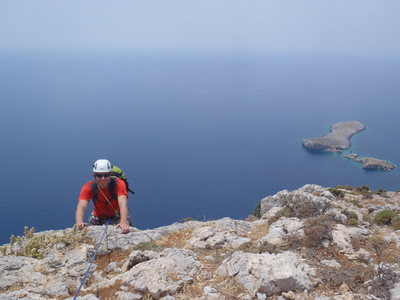 Topping out on Wild Country.