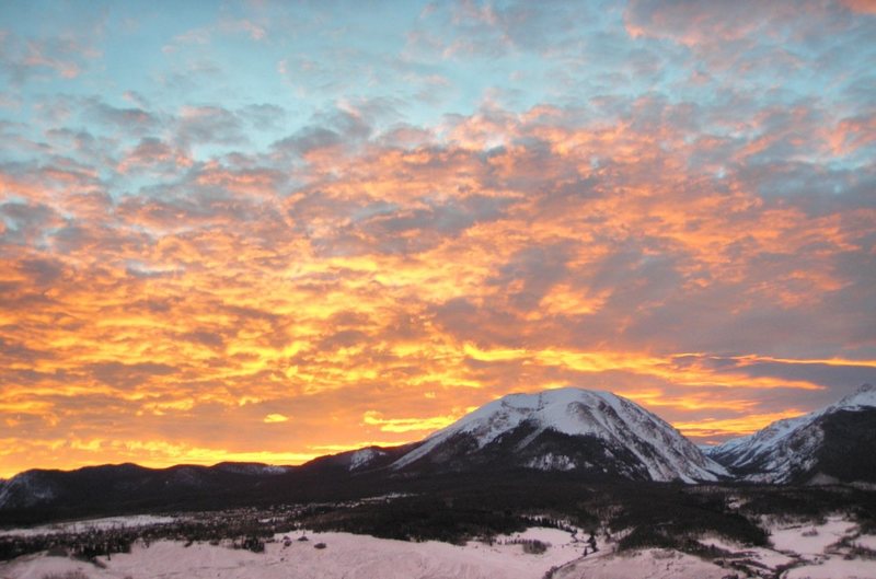 Buffalo Mountain at sunset.